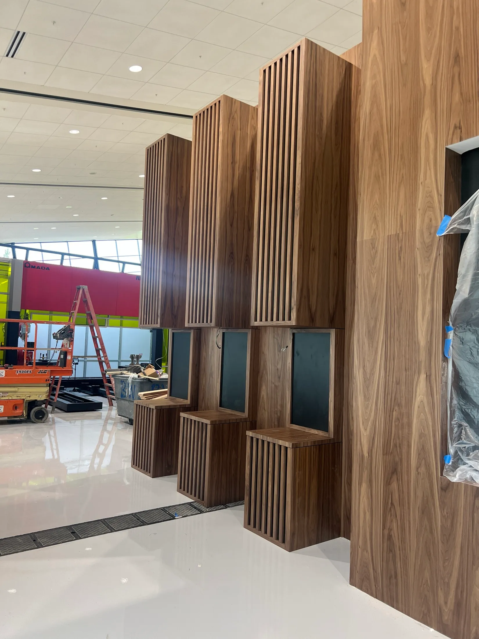 Custom corporate office millwork by Pio Custom Cabinetry