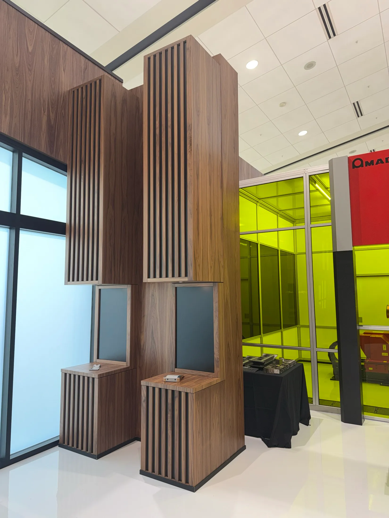 Custom corporate office millwork by Pio Custom Cabinetry
