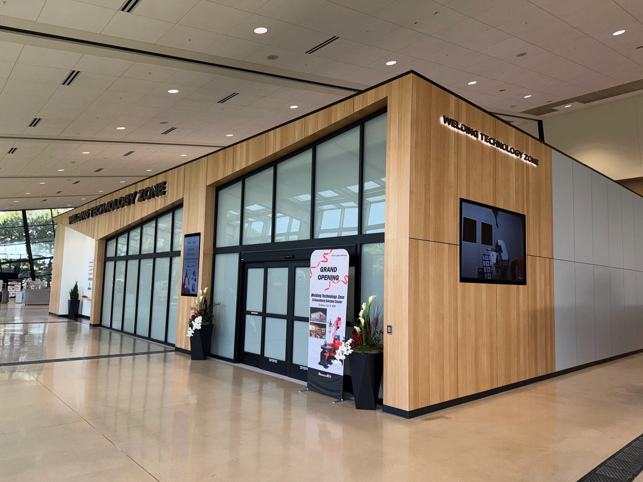 Custom corporate office millwork by Pio Custom Cabinetry