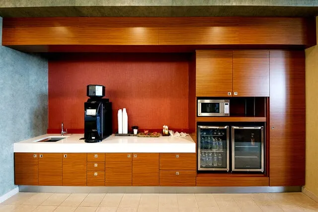 Custom casework in an auto dealership