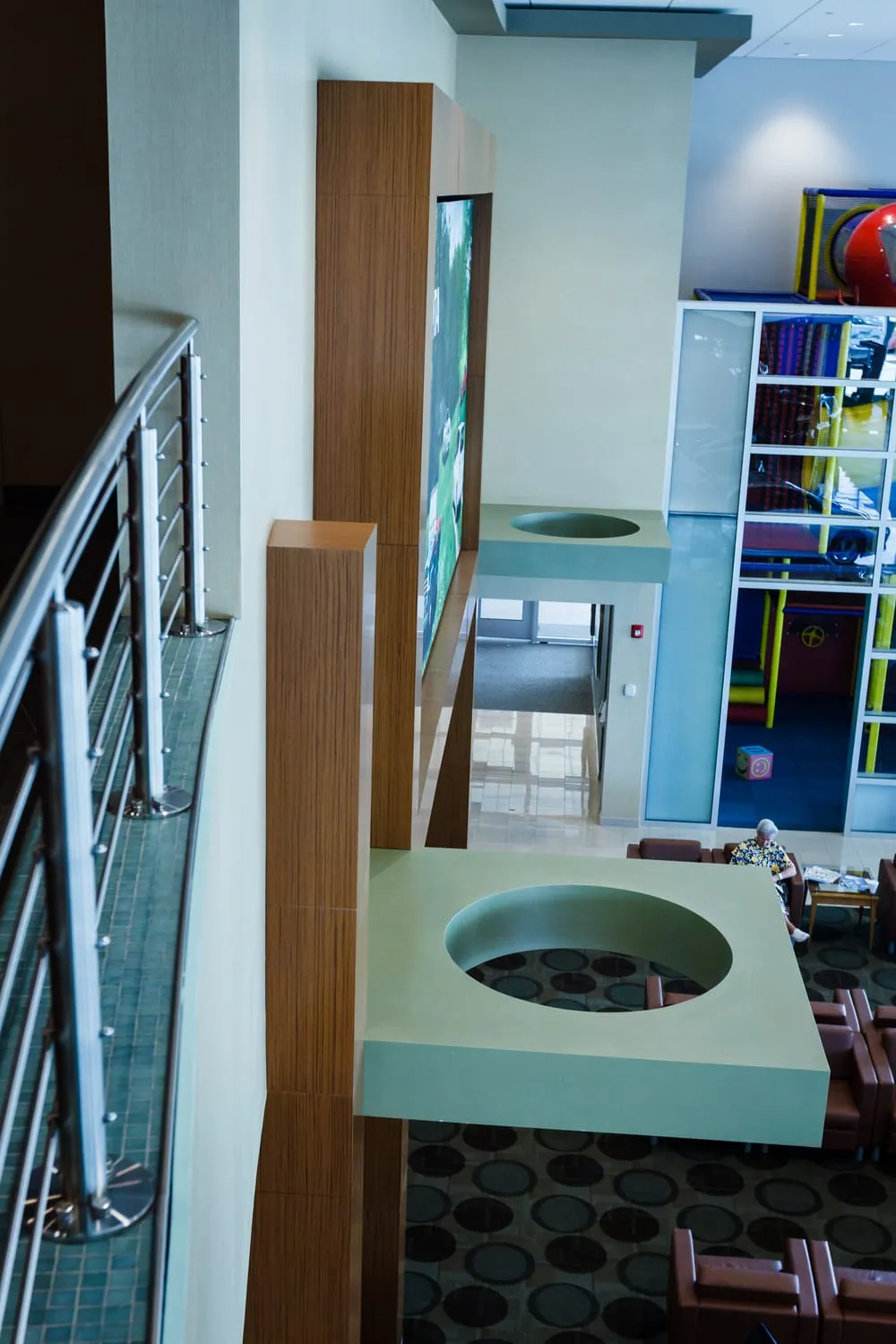 Custom millwork at an auto dealership by Pio Custom Cabinetry