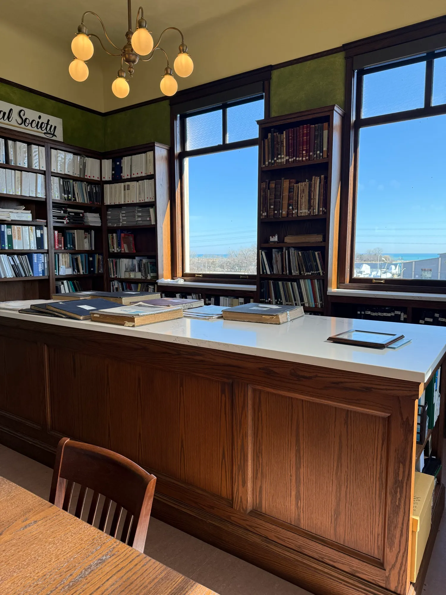 Custom library casework and millwork by Pio Custom Cabinetry