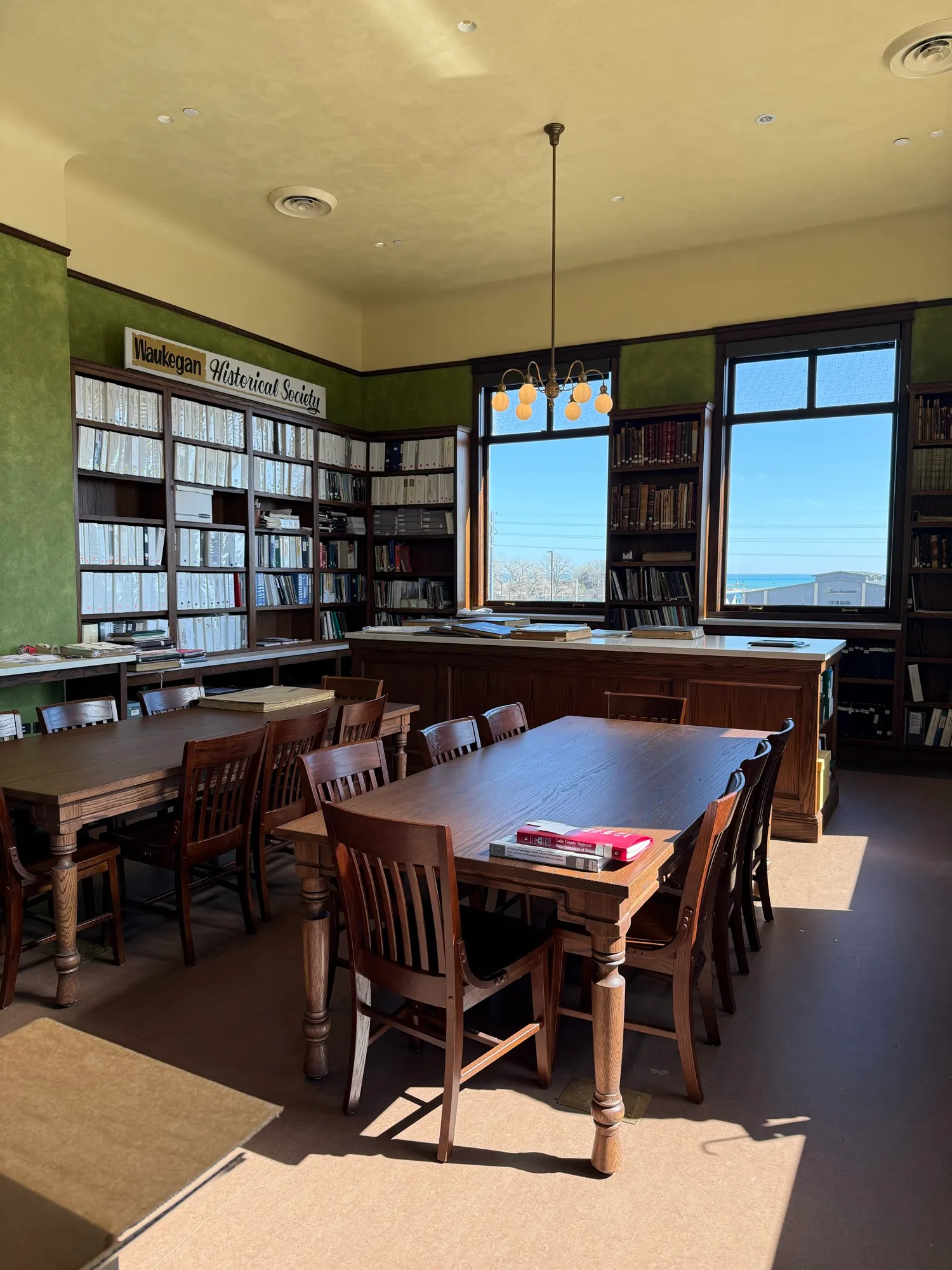 Custom library casework and millwork by Pio Custom Cabinetry