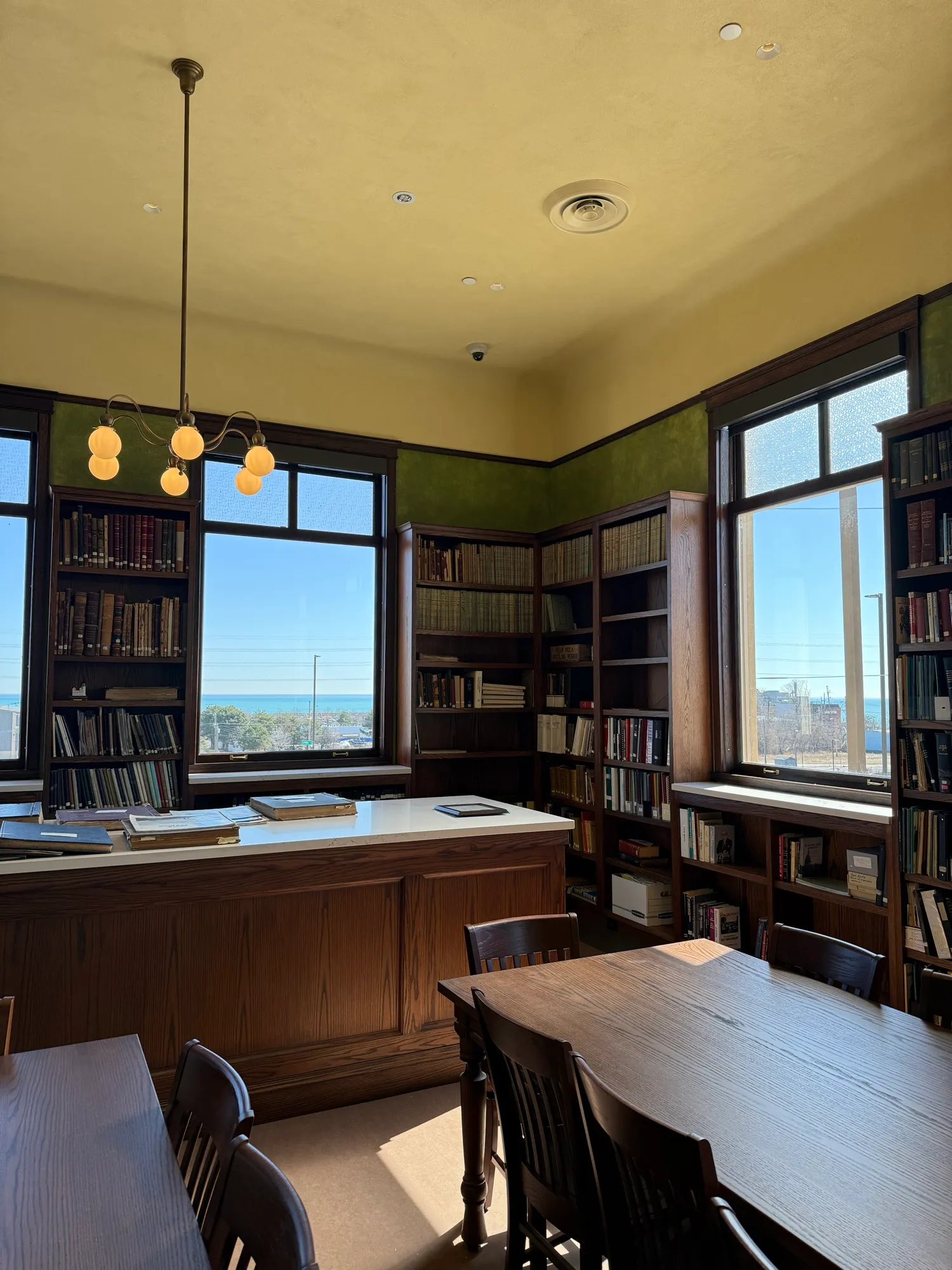 Custom library casework and millwork by Pio Custom Cabinetry
