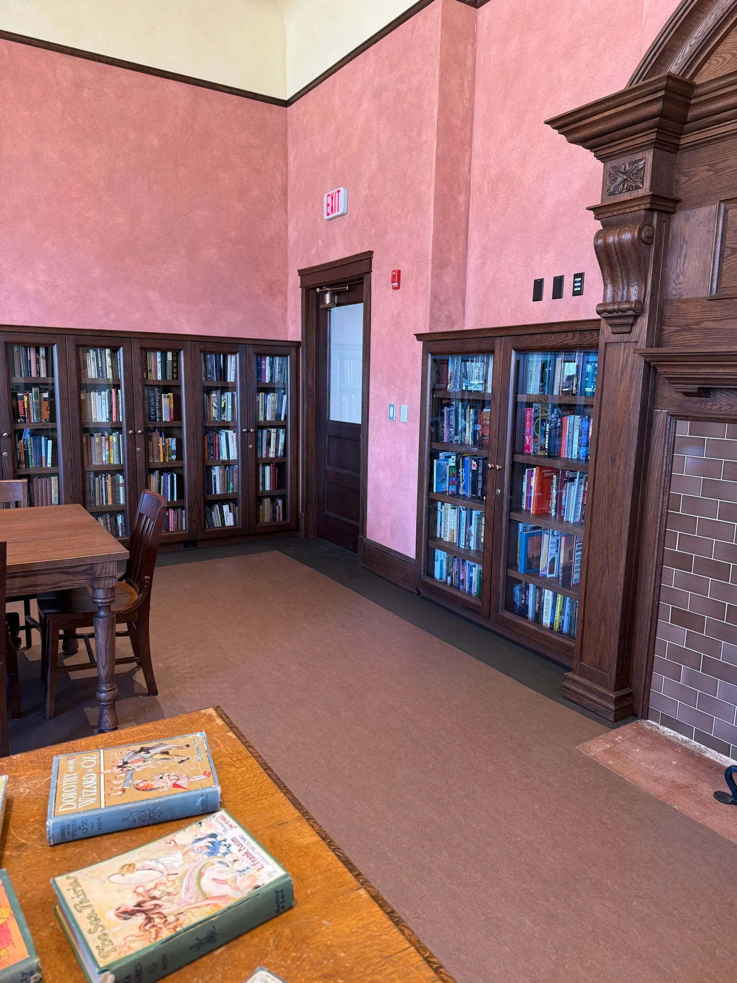 Custom library casework and millwork by Pio Custom Cabinetry