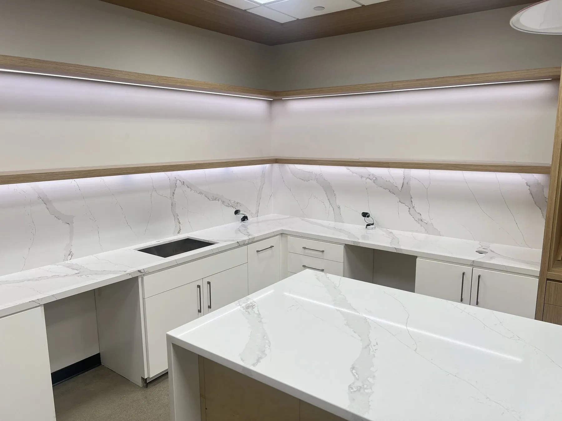 Quartz and solid-surface commercial countertops