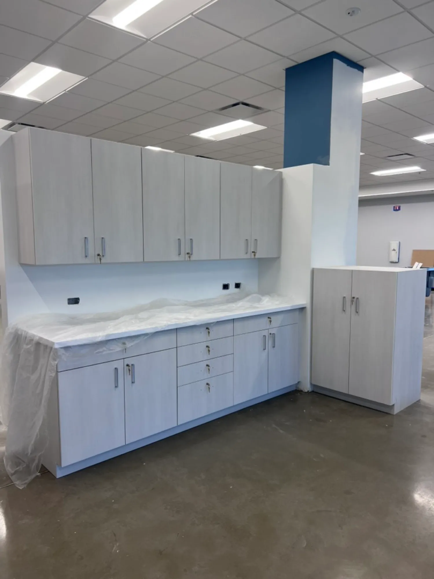 Custom commercial millwork project by Pio Custom Cabinetry