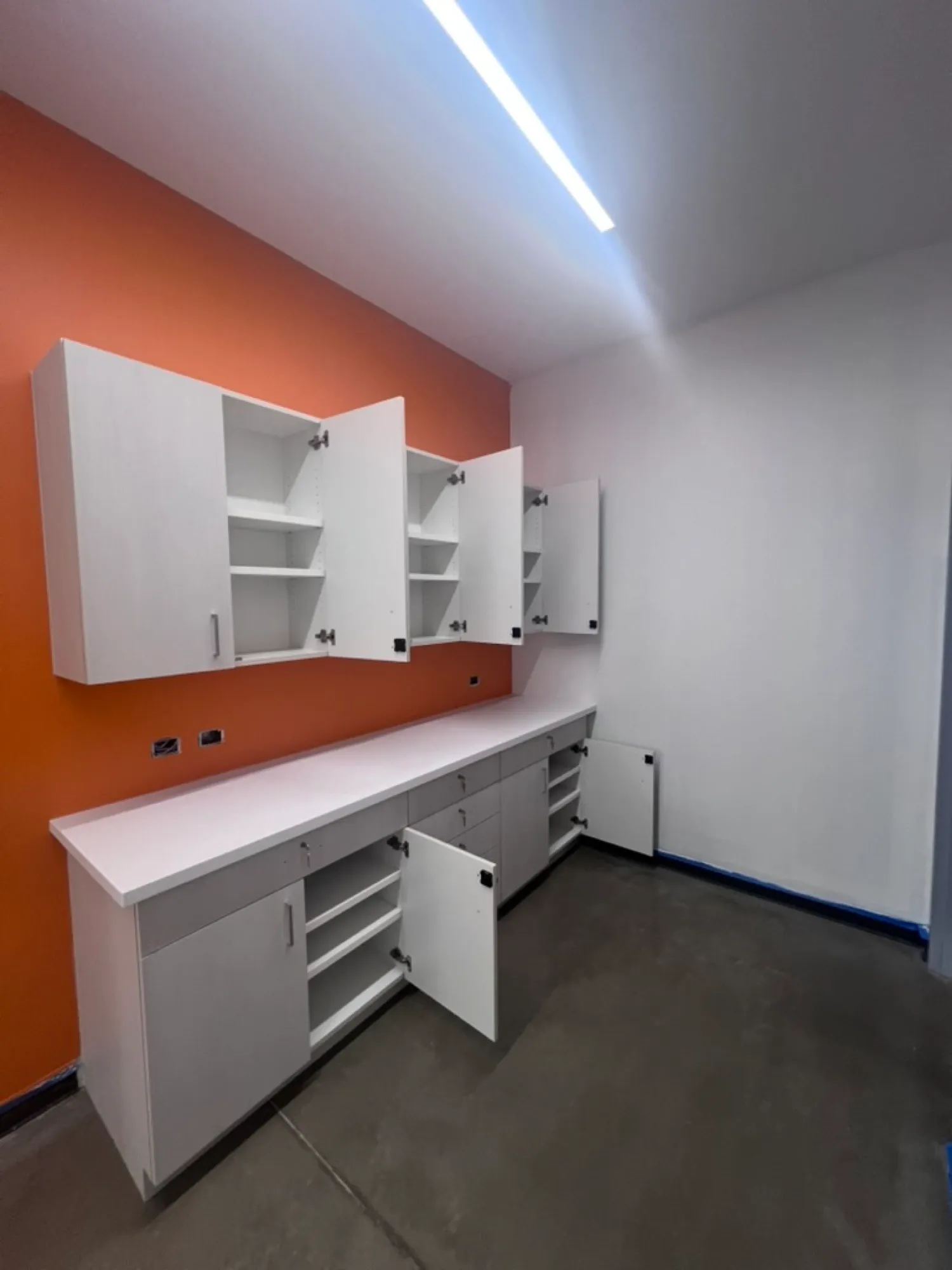 Custom commercial millwork project by Pio Custom Cabinetry