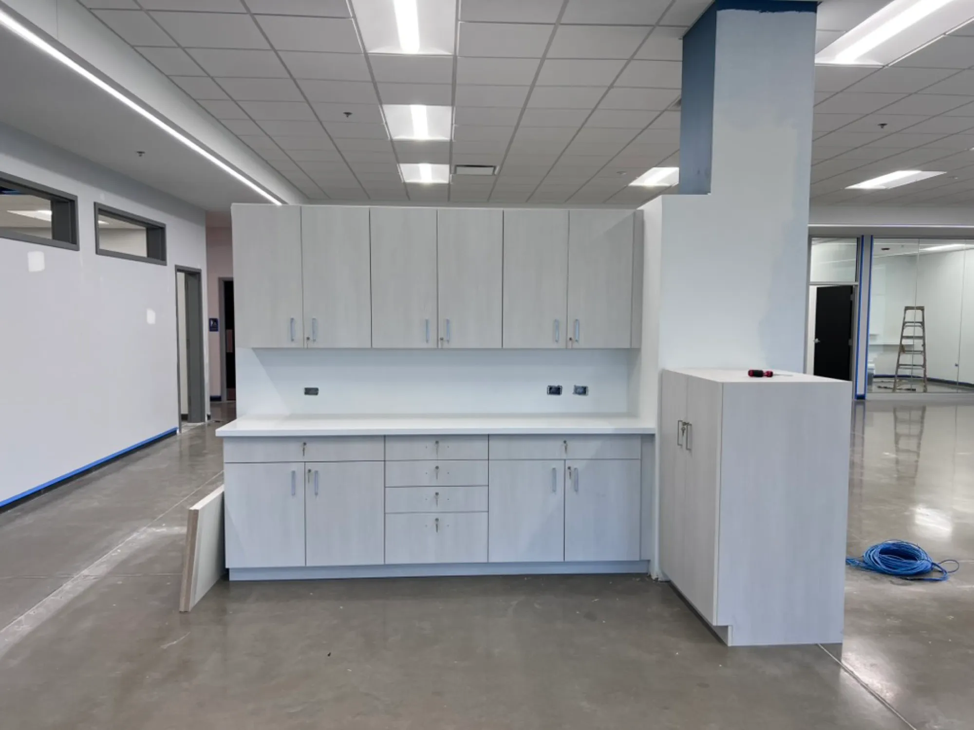 Custom commercial millwork project by Pio Custom Cabinetry
