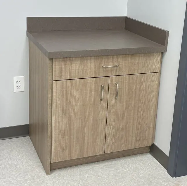 Custom corporate office millwork by Pio Custom Cabinetry