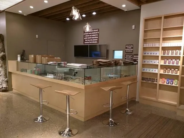 Custom cannabis dispensary millwork by Pio Custom Cabinetry