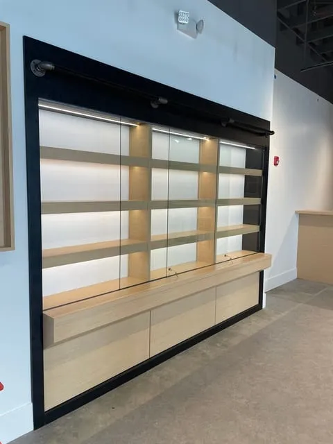 Custom cannabis dispensary millwork by Pio Custom Cabinetry