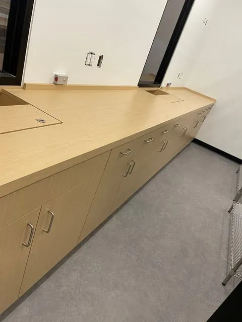 Custom cannabis dispensary millwork by Pio Custom Cabinetry