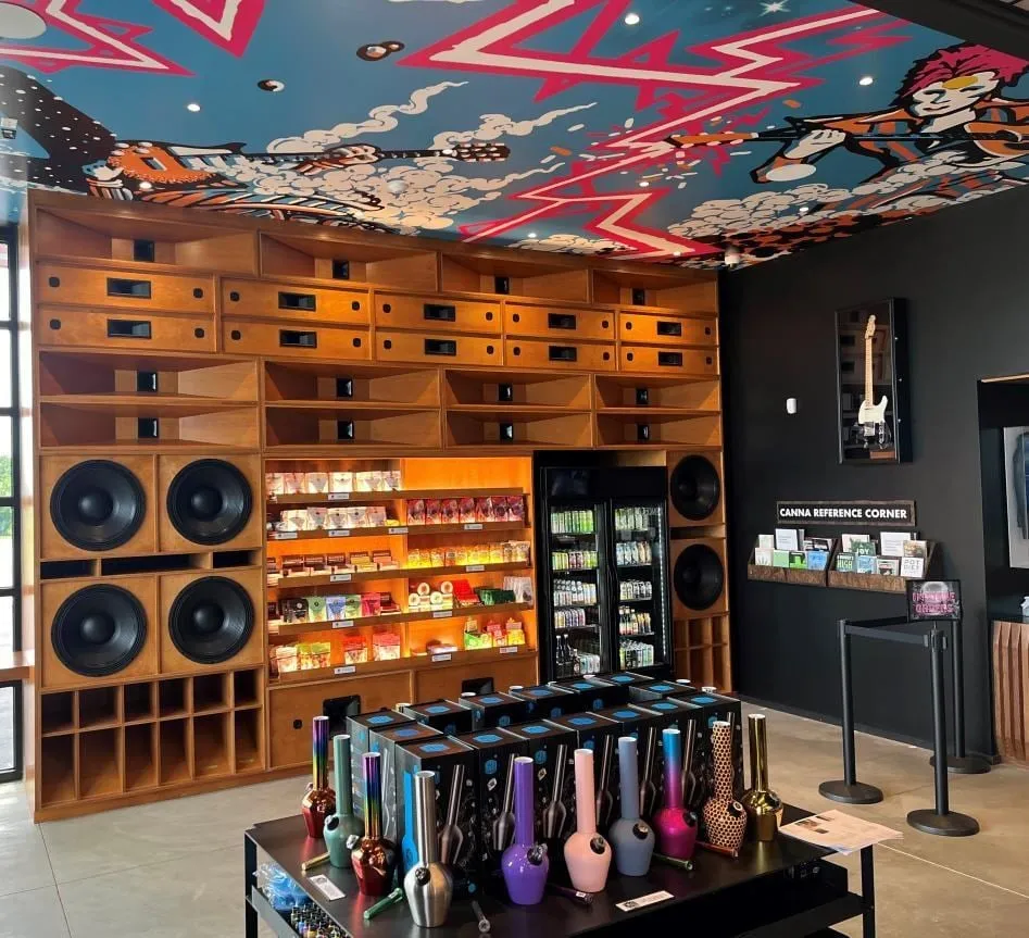 Custom cannabis dispensary millwork by Pio Custom Cabinetry