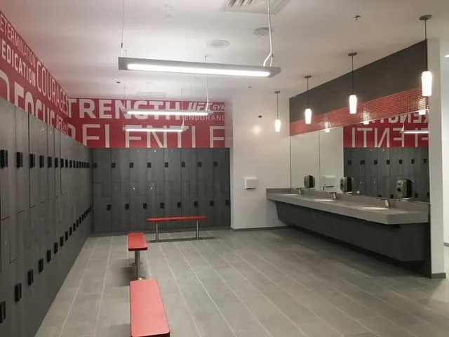 Fitness club service and retail casework