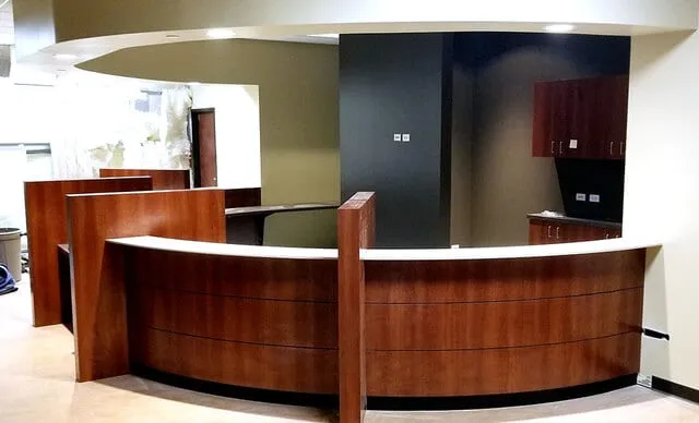 Custom healthcare and medical office casework by Pio Custom Cabinetry