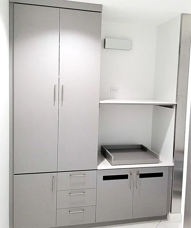 Custom healthcare and medical office casework by Pio Custom Cabinetry