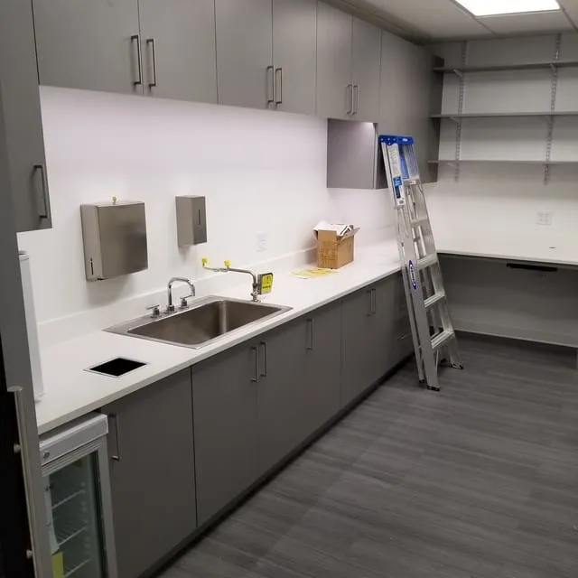 Custom healthcare and medical office casework by Pio Custom Cabinetry