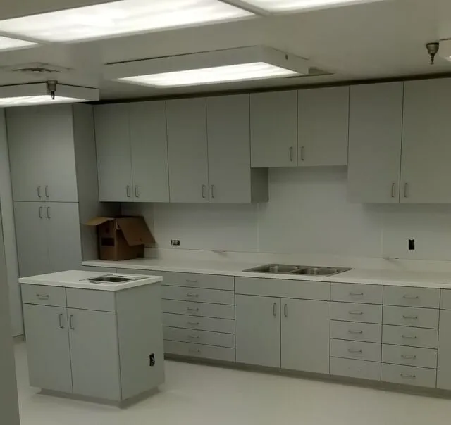 Custom healthcare and medical office casework by Pio Custom Cabinetry