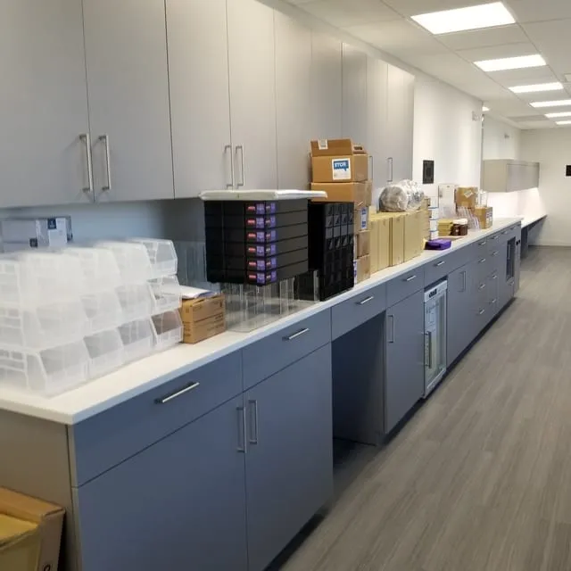 Custom healthcare and medical office casework by Pio Custom Cabinetry