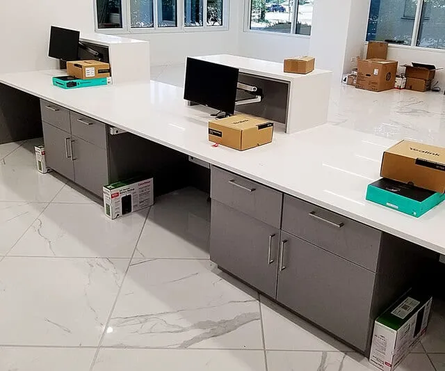 Custom healthcare and medical office casework by Pio Custom Cabinetry