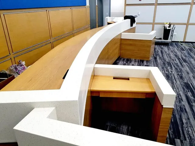 Custom library casework and millwork by Pio Custom Cabinetry