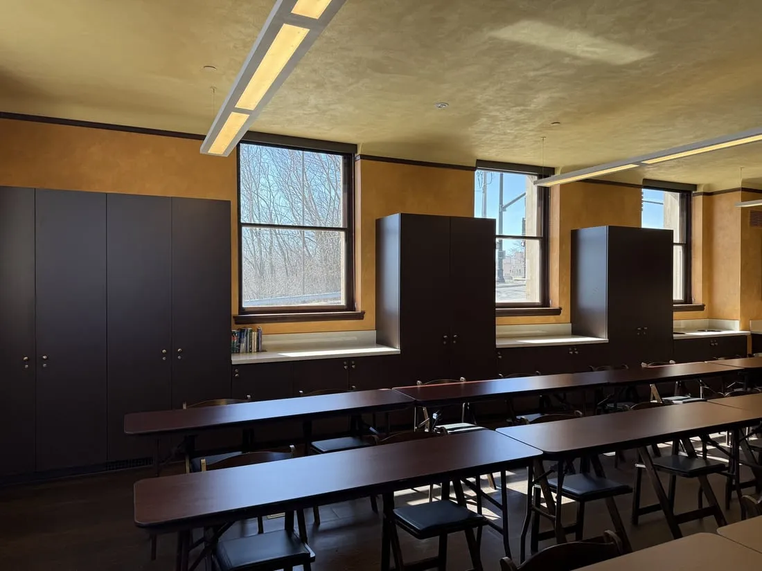 Custom library casework and millwork by Pio Custom Cabinetry