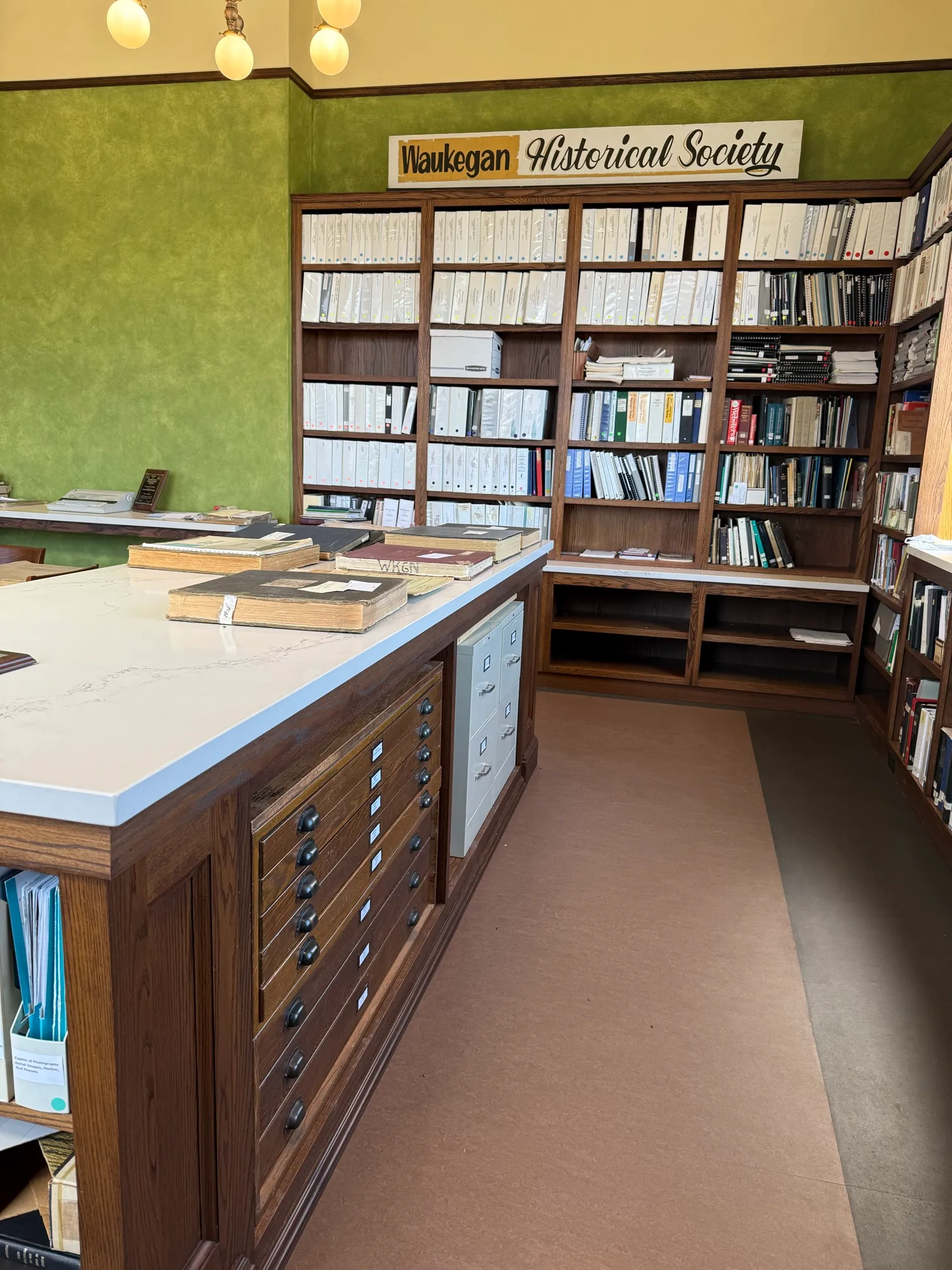 Custom library casework and millwork by Pio Custom Cabinetry