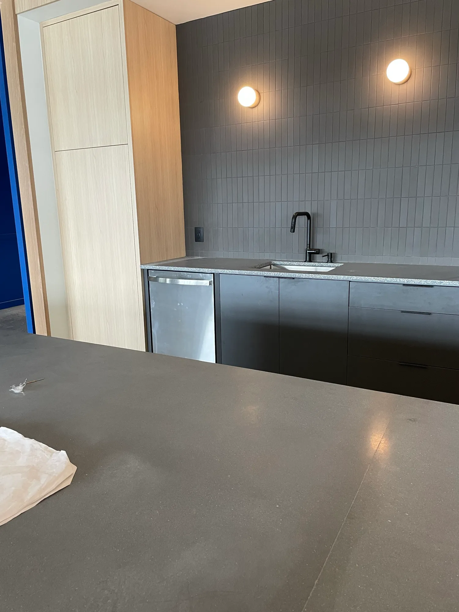 Custom corporate office millwork by Pio Custom Cabinetry