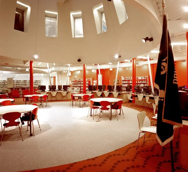 Custom millwork in a school