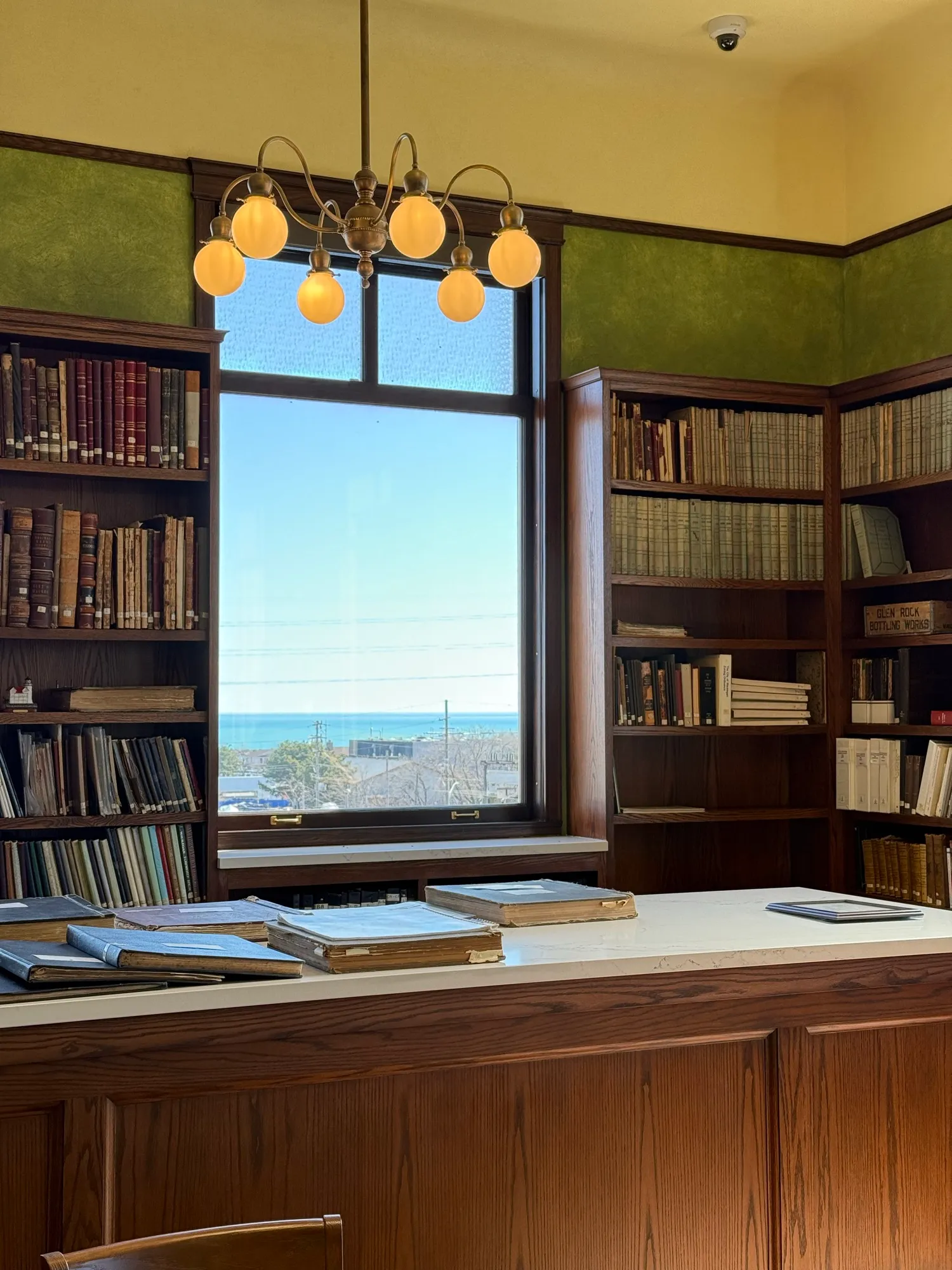 Custom library casework and millwork by Pio Custom Cabinetry